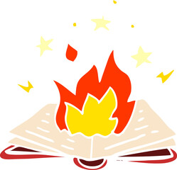 cartoon doodle spell book