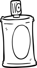 black and white cartoon spray can
