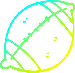 cold gradient line drawing cartoon football