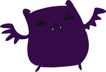 cartoon of a kawaii cute bat