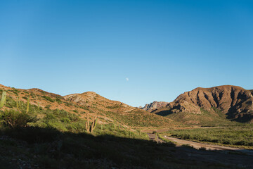 Beautiful landscape shot of some mountains in Baja California Sur, Mexico.