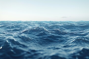 ocean surface blue ocean, in the style of rendered in unreal engine