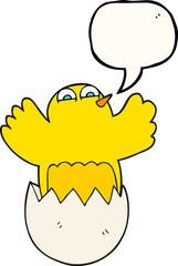 speech bubble cartoon hatching egg