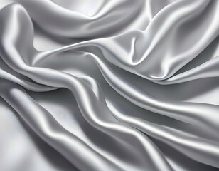 Fototapeta premium Elegant White Satin Fabric Texture