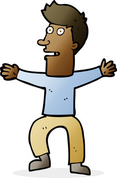 recommend clip art: cartoon startled man