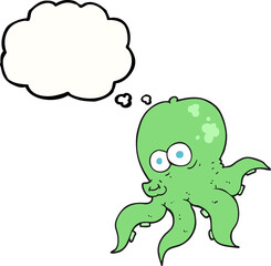 thought bubble cartoon octopus
