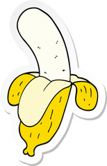 sticker of a cartoon banana