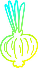 cold gradient line drawing cartoon onion