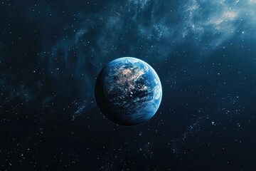 a planet orbiting the earth with space behind