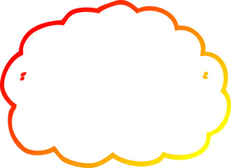 warm gradient line drawing cartoon cloud