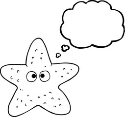 thought bubble cartoon starfish