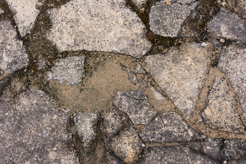 Old stone texture. Pavement background.