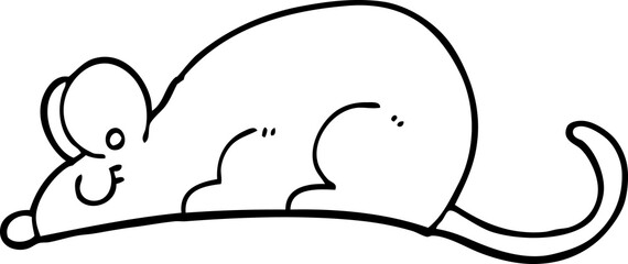 black and white cartoon rat