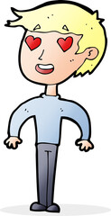 cartoon man in love