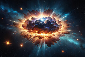 Huge supernova explosion in universe