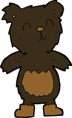 cartoon teddy black bear
