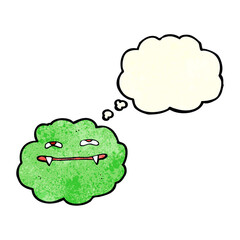 cartoon vampire cloud with thought bubble