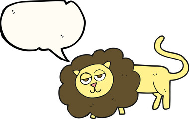 speech bubble cartoon lion