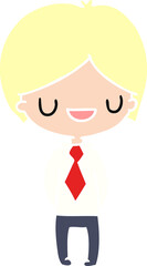 cartoon of a kawaii cute boy