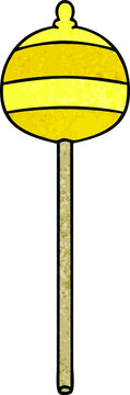 quirky hand drawn cartoon golden sceptre