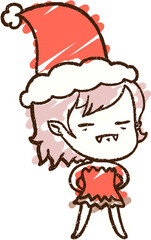 Christmas Vampire Chalk Drawing