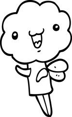 cute cartoon cloud head creature