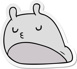 sticker cartoon kawaii fat cute slug