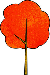 quirky hand drawn cartoon tree