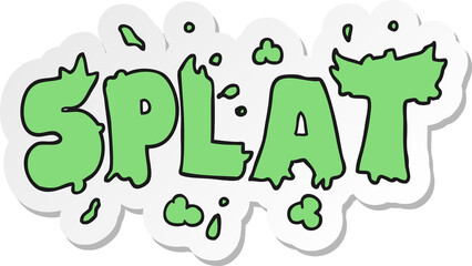 sticker of a cartoon splat
