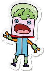 sticker of a cartoon robot