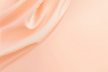 Plain peach background with a wrinkle in the corner. Background concept for design
