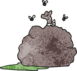 cartoon doodle bag of garbage