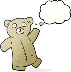 thought bubble cartoon teddy bear