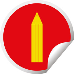 Pencil circular peeling sticker