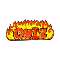 quiz sign cartoon