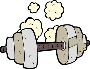cartoon dumbbell