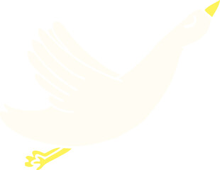 cartoon doodle flying goose