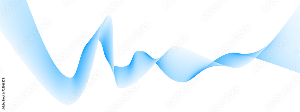 Aufkleber blue gradient style wavy structure or sound equalizer. lines texture created by bend tool. abstract 