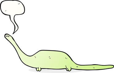 cartoon dinosaur with speech bubble