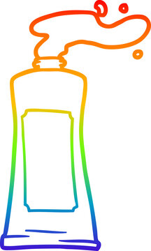 recommend clip art: rainbow gradient line drawing cartoon cream in tube