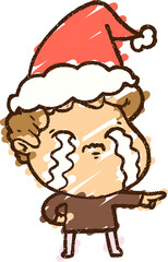 Christmas Man Chalk Drawing