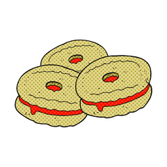 comic book style cartoon biscuits