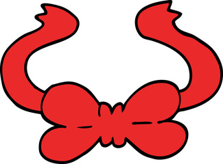 cartoon doodle bow tie