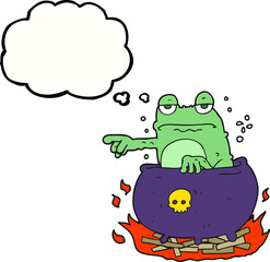thought bubble cartoon halloween toad