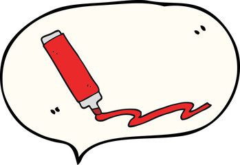 speech bubble cartoon marker pen