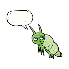 speech bubble textured cartoon little bug