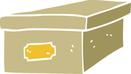 cartoon doodle filing box