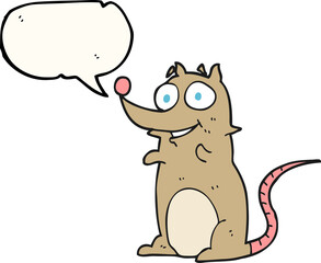 speech bubble cartoon mouse