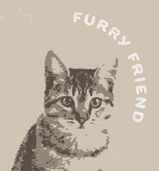 Furry friend vector poster