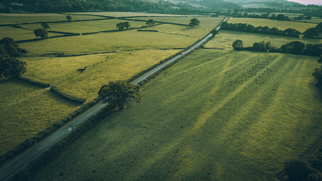 Cloudy day before rain by Ditchling Beacon near Brighton, East Sussex, UK